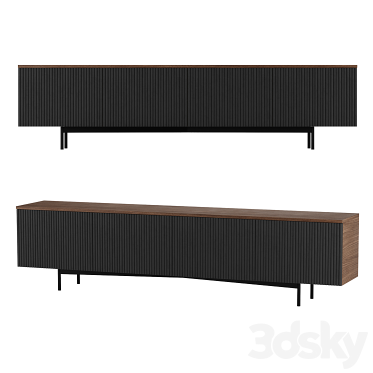 TV stand Abruzzo 3DS Max Model - thumbnail 2