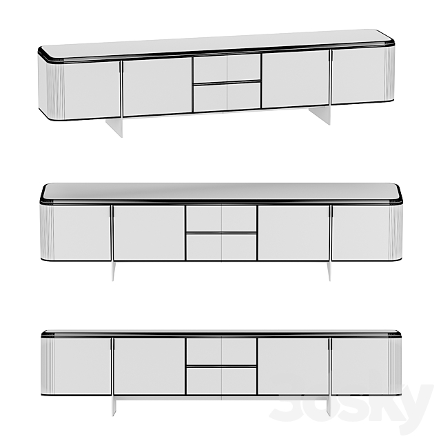 TV stand Dean 2.5 meters 3DSMax File - thumbnail 2