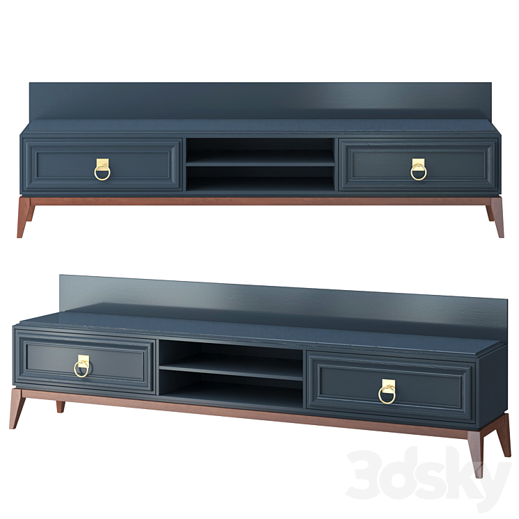 TV stand Elegante 3DS Max Model - thumbnail 1