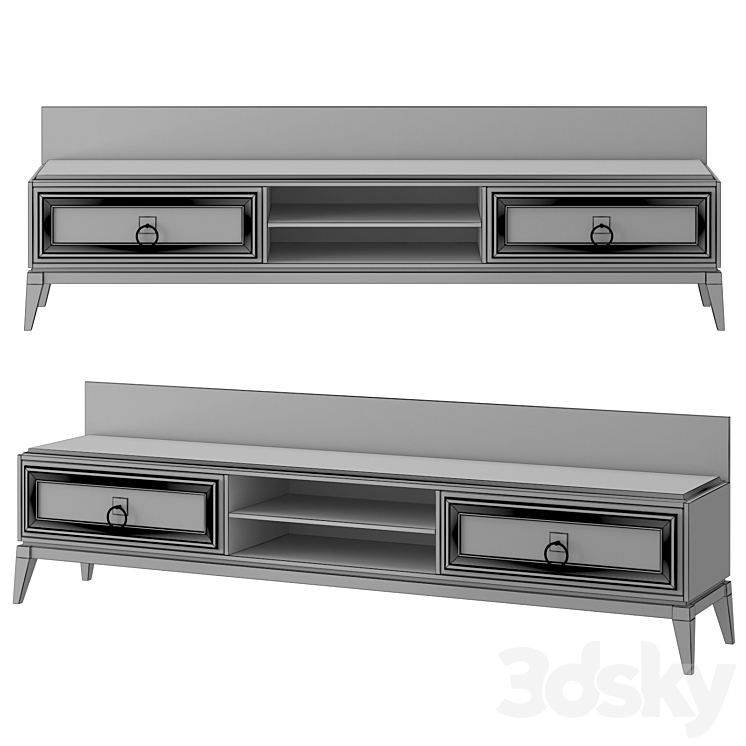 TV stand Elegante 3DS Max Model - thumbnail 2