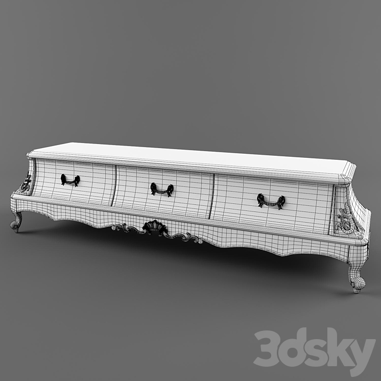 TV Stand Fanteri 3DS Max - thumbnail 2