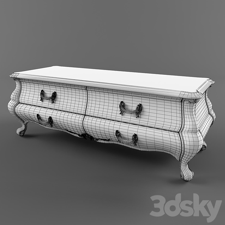 TV Stand Fanteri 3DS Max - thumbnail 2