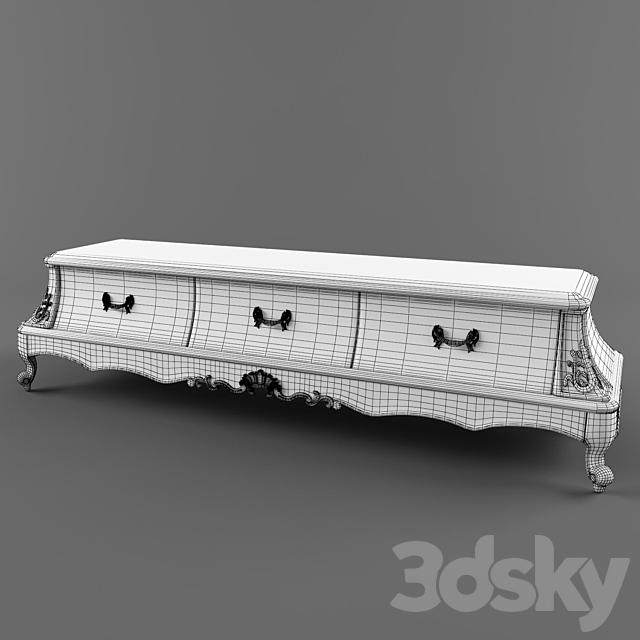 TV Stand Fanteri 3DS Max Model - thumbnail 2