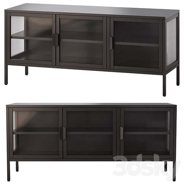 TV stand Listel Black 3ds Max - thumbnail 1