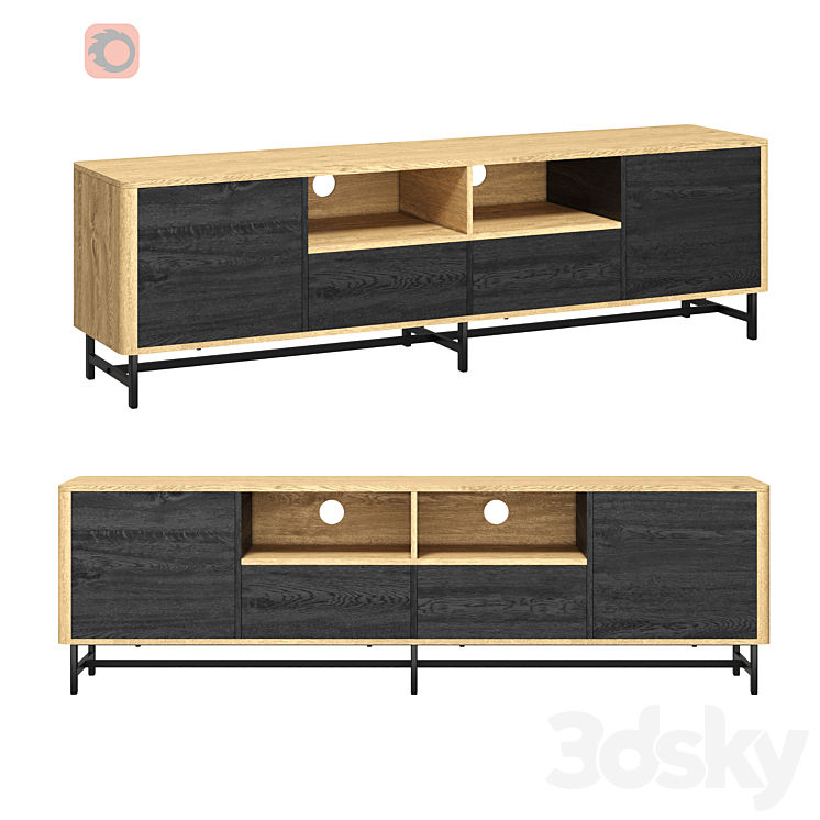 TV stand Loft & Found SYLVIA 3DS Max - thumbnail 1