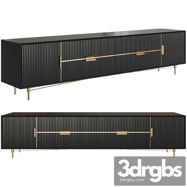 Tv stand nordic black - thumbnail 1