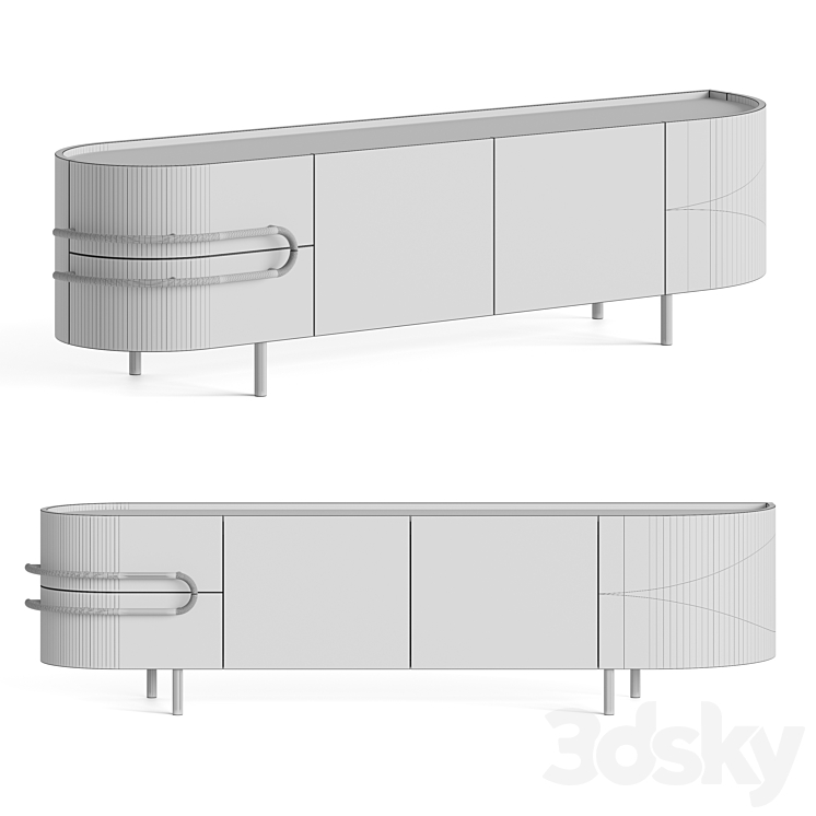 TV stand OLIVAL 3DS Max Model - thumbnail 2