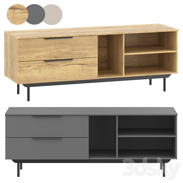 TV stand Quelen 1 3DS Max Model - thumbnail 1