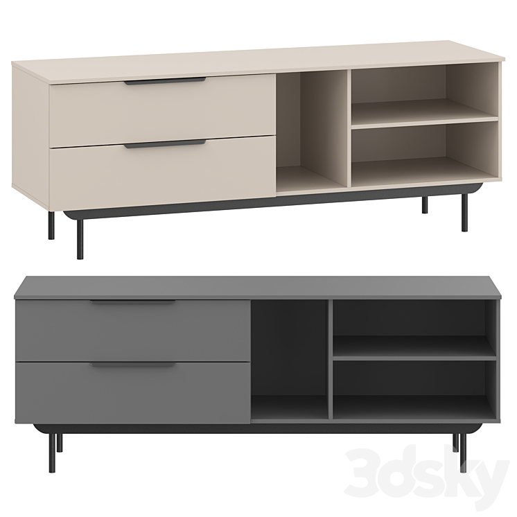 TV stand Quelen 1 3DS Max Model - thumbnail 2