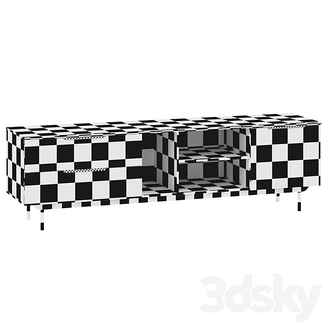 TV stand Quelen 2 3DS Max Model - thumbnail 5