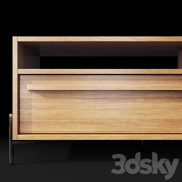 Tv stand sideboard nightstand Outline Teak House 3ds Max - thumbnail 2