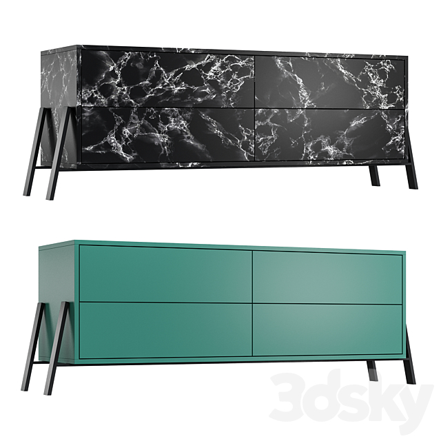 TV stand TSD4 02 3DS Max Model - thumbnail 2