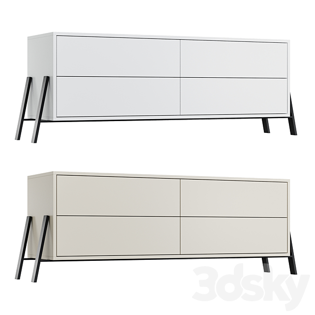 TV stand TSD4 02 3DS Max Model - thumbnail 3