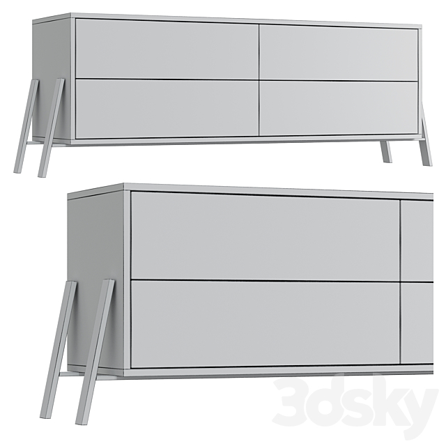 TV stand TSD4 02 3DS Max Model - thumbnail 4