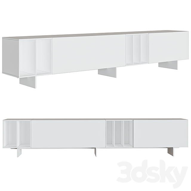 TV stand WALLOVER 3DS Max Model - thumbnail 2