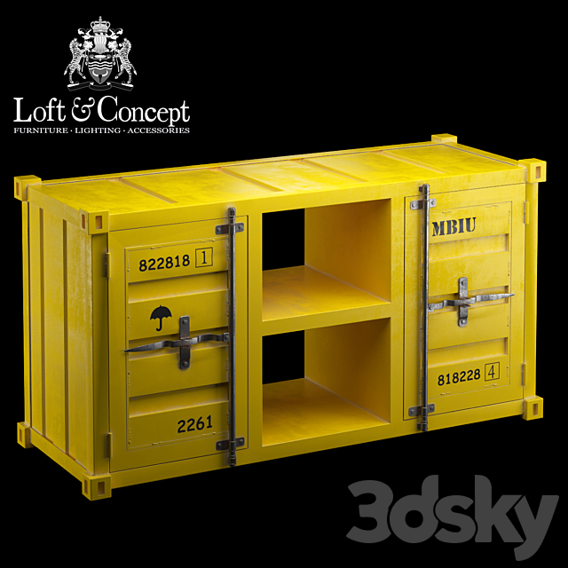 TV tables LOFT TV CONTAINER (4 COLORS) 3DSMax File - thumbnail 3