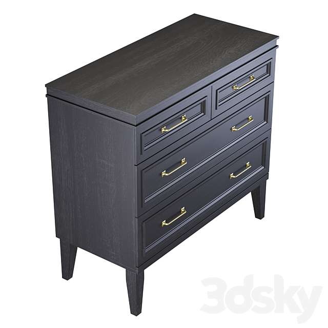 Two chests of drawers Orlando 3ds Max - thumbnail 2