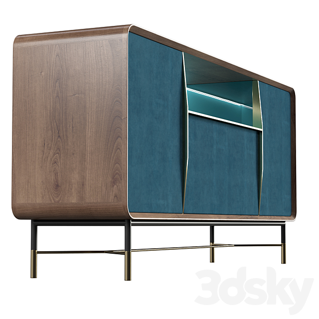 Ulivi Salotti Chantal Blue Sideboard 3DSMax File - thumbnail 2