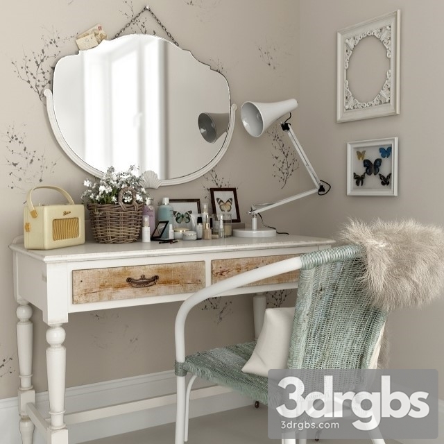 Vintage Dressing Table 3dsmax Download - thumbnail 1