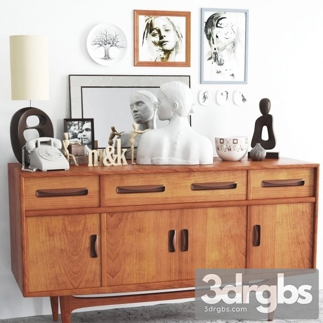 Vintage Sideboard  G Plan 3dsmax Download - thumbnail 1