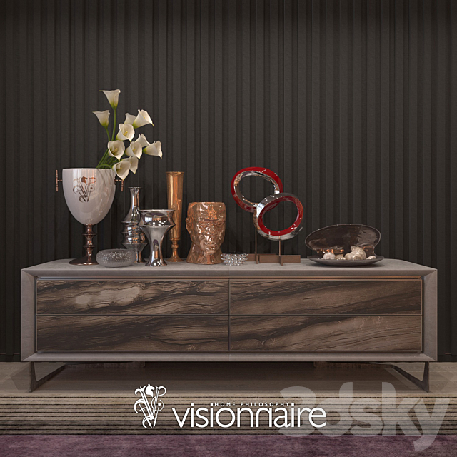 Visionnaire decor set 3ds Max - thumbnail 1