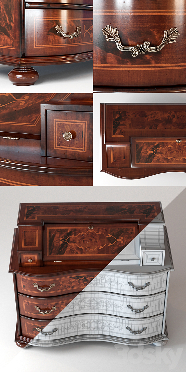 Vittorio Grifoni 1184 bureau 3DSMax File - thumbnail 3