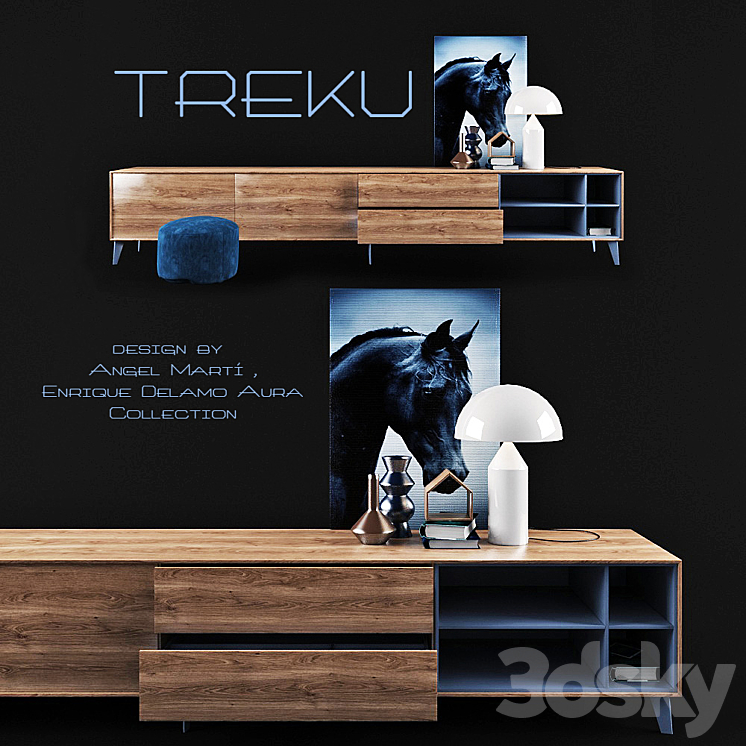 Wall storage \/ AURA C5 \/ TREKU 3DS Max - thumbnail 1