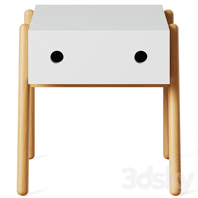 Wallet Scandi-Style 1 Drawer Bedside Table by LA REDOUTE 3DSMax File - thumbnail 2