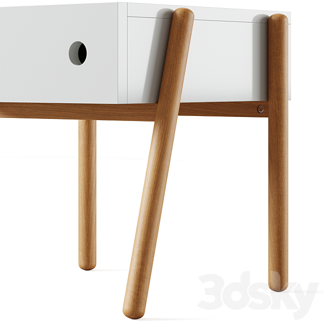 Wallet Scandi-Style 1 Drawer Bedside Table by LA REDOUTE 3DSMax File - thumbnail 3