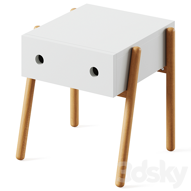 Wallet Scandi-Style 1 Drawer Bedside Table by LA REDOUTE 3DSMax File - thumbnail 4