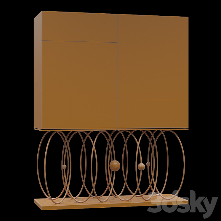 “Wardrobe-chest of drawers “”Sticky fantasy””” 3DS Max - thumbnail 2