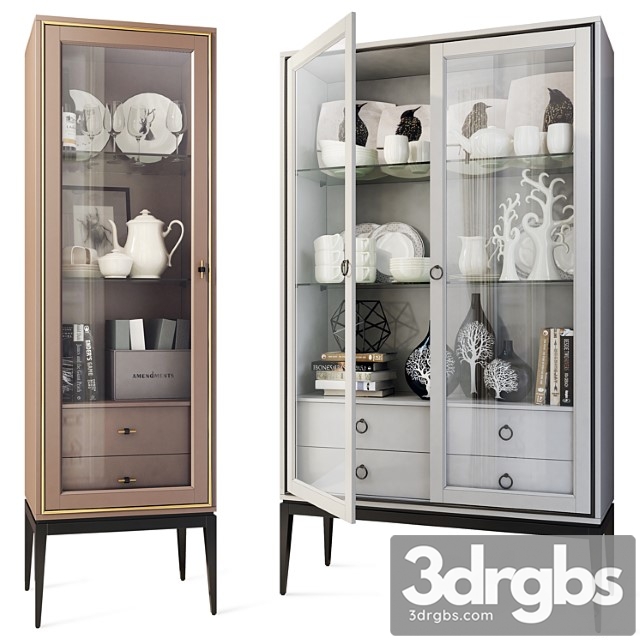 Wardrobe Double Door Single Door Showcase Prato Cabinet Showsase By Artmax 3dsmax Download - thumbnail 1