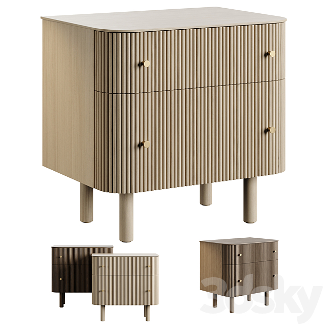 WeatElm Ellington Bedside Table 3ds Max - thumbnail 1