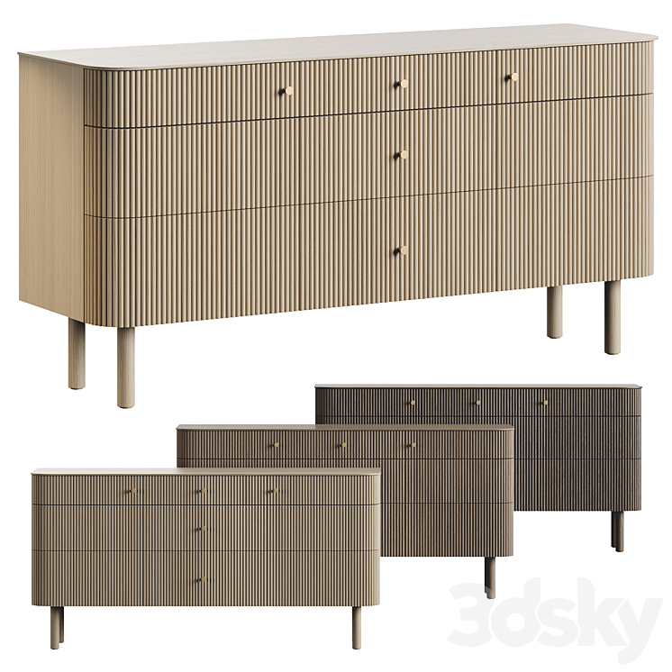 WeatElm Ellington Sideboard 3DS Max Model - thumbnail 1