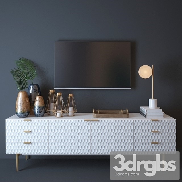 West Elm Audrey Media Console 3dsmax Download - thumbnail 1