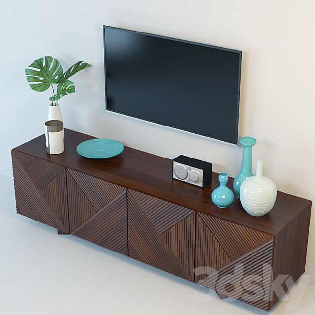 West Elm Media Console 3DSMax File - thumbnail 2