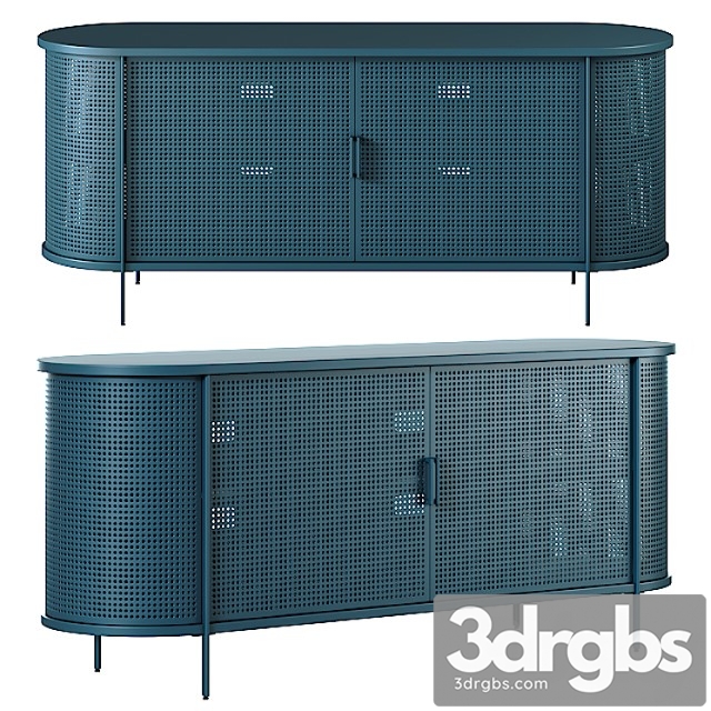 West elm perforated metal buffet 2 3dsmax Download - thumbnail 1