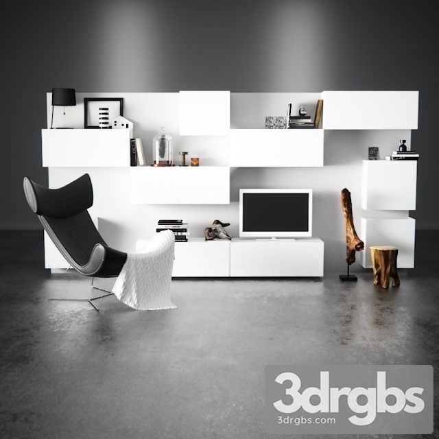 White Sideboard 3dsmax Download - thumbnail 1