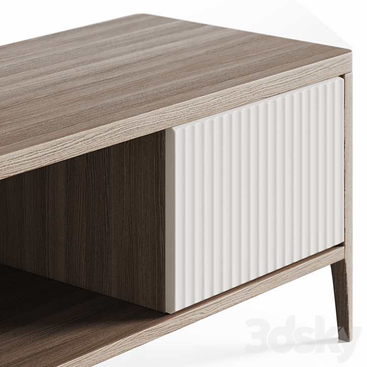 Wide TV Stand by Woodright 3DS Max Model - thumbnail 2