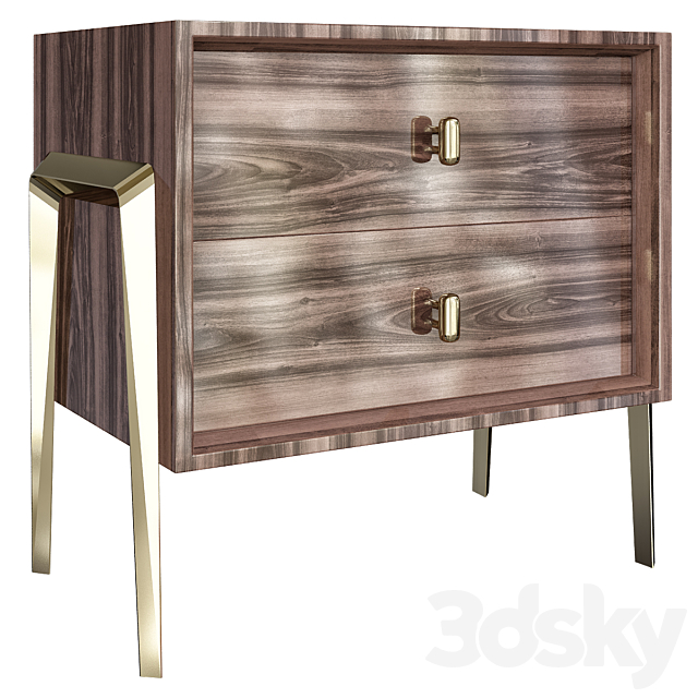 Winsome Bedside Dresser Drawers Table 3DSMax File - thumbnail 1