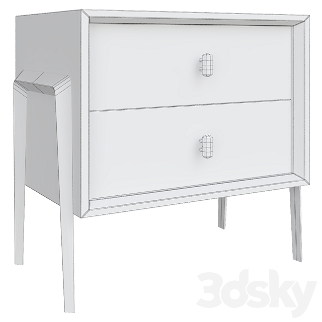 Winsome Bedside Dresser Drawers Table 3DSMax File - thumbnail 2