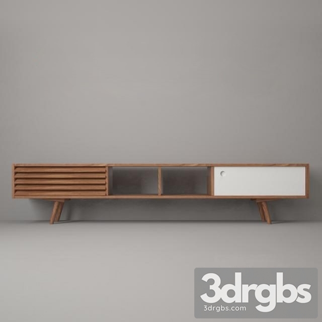 Wood Sideboard 1 3dsmax Download - thumbnail 1