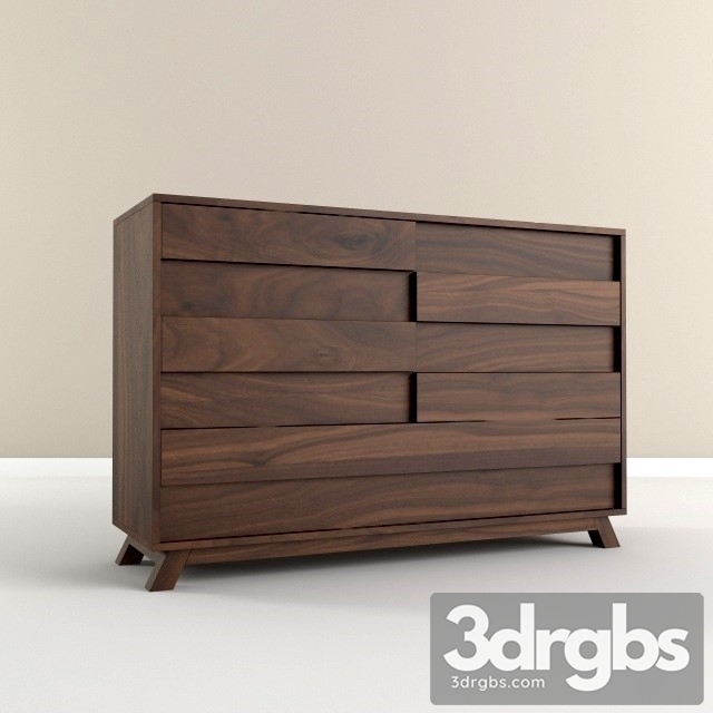 Wooden Chest Of Drawer 3dsmax Download - thumbnail 1