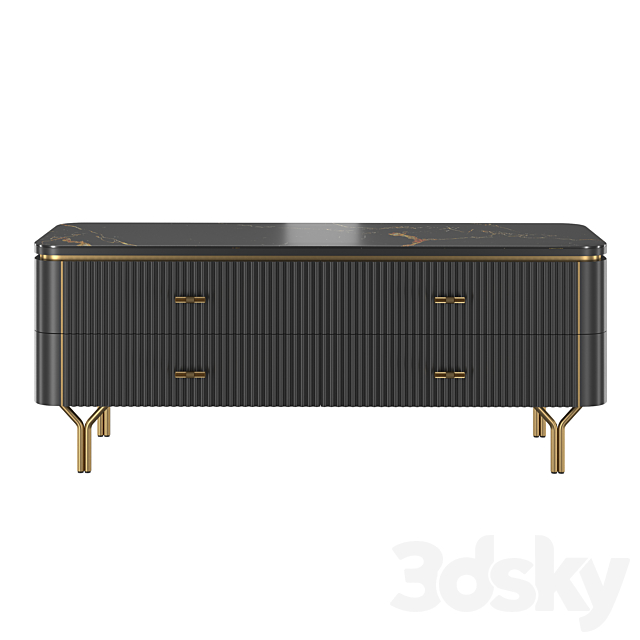 Wooden kors BOTTICELLI TV 3ds Max - thumbnail 3