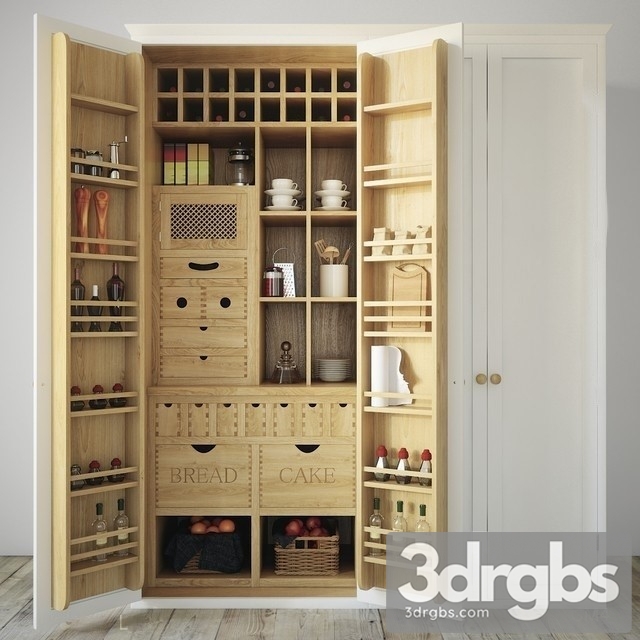 Wooden Organizer Cabinet 3dsmax Download - thumbnail 1