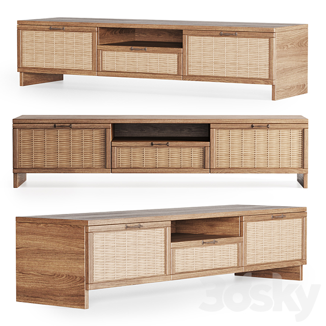 Wooden tv console 3DSMax File - thumbnail 1