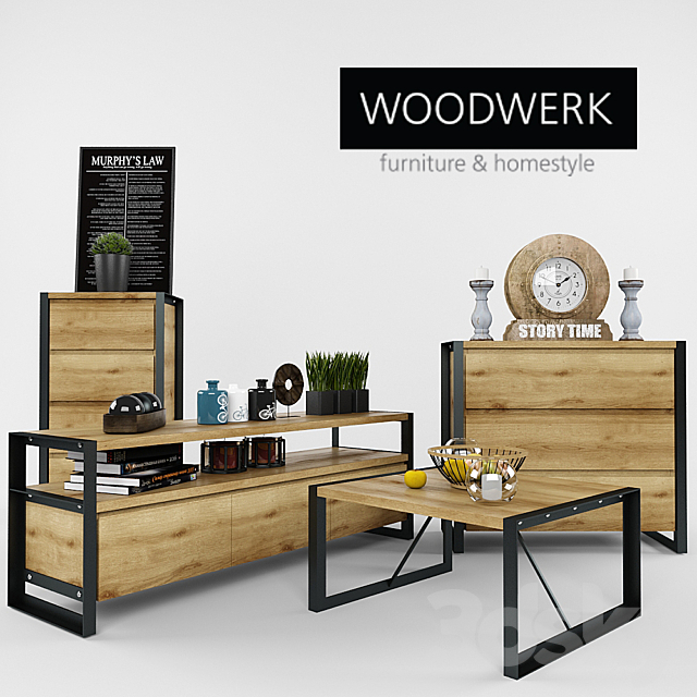 Woodwerk furniture series Cambridge1 3DSMax File - thumbnail 1