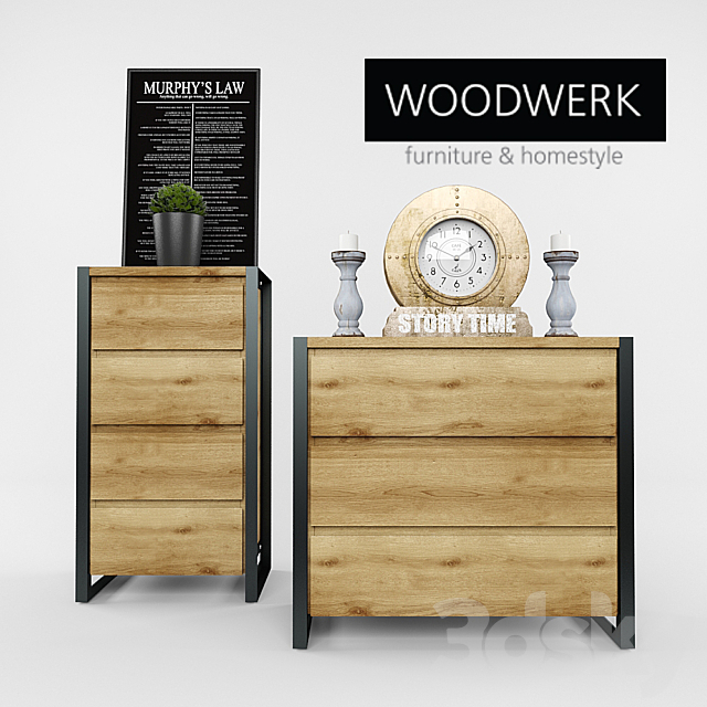 Woodwerk furniture series Cambridge1 3DSMax File - thumbnail 2