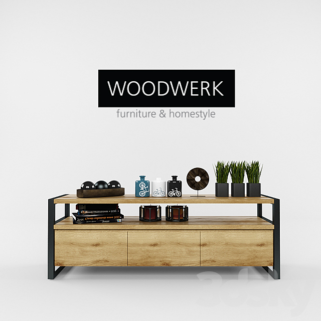 Woodwerk furniture series Cambridge1 3DSMax File - thumbnail 3