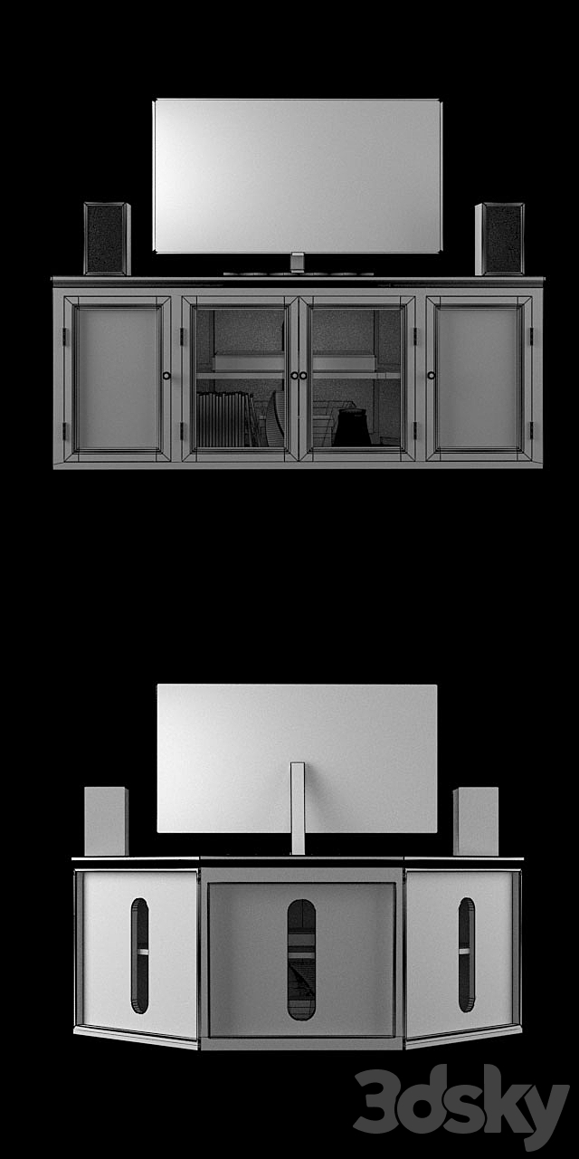 Yosef Corner 57 “TV Stand 3DSMax File - thumbnail 3